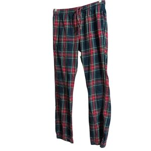 Gap Women’s XS Flannel Pajama Pants Red Blue Plaid Elastic Waist Lounge Sleep